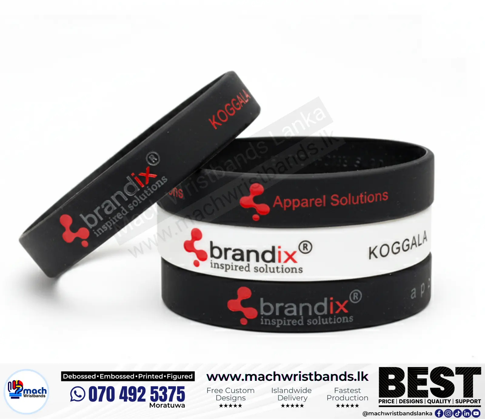 Brandix Debossed Printed Hand Bands